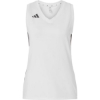 Custom Womens Quickset V-Neck Sleeveless Jersey White