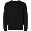 Custom Mens Fleece Crewneck Sweatshirt Black/ White