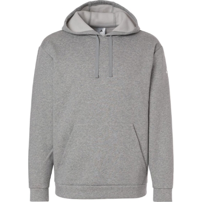 Custom Mens Fleece Hooded Sweatshirt Medium Grey Heather/ White