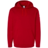 Custom Mens Fleece Hooded Sweatshirt Team Power Red/ White
