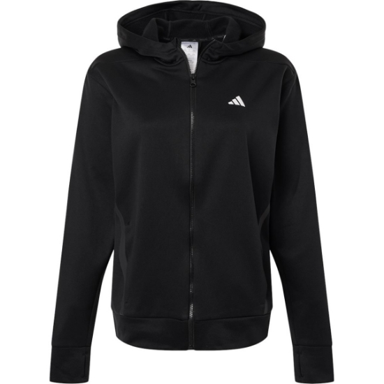 Custom Womens Game & Go Fleece Full-Zip Hooded Sweatshirt Black/ White
