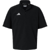 Custom Mens Short Sleeve Quarter-Zip Pullover Black/ White