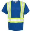Custom Unisex EV Series® Enhanced Visibility Contrast Pocket T-Shirt Royal Blue/ Lime - B202