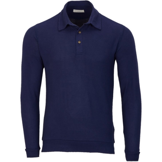 Custom Mens Cuddle Sweater Polo Navy