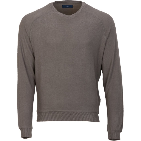 Custom Mens Cuddle Cross-Neck Sweater Meditation Grey