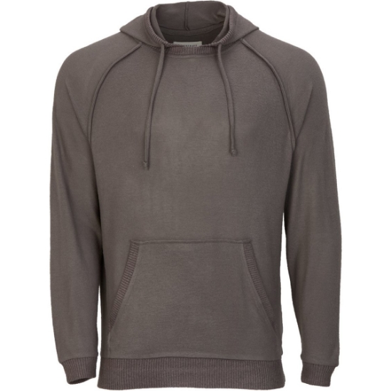 Custom Mens Cuddle Hooded Sweatshirt Meditation Grey