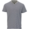 Custom Mens Striped V-Notch T-Shirt Navy/ White