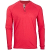 Custom Unisex Henley Long Sleeve T-Shirt True Red
