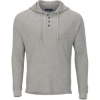Custom Unisex Waffle Knit Pullover Hooded Long Sleeve T-Shirt Oxford Heather
