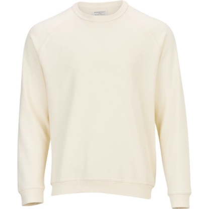 Custom Mens French Terry Crewneck Sweatshirt Natural