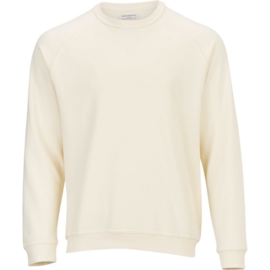 Custom Mens French Terry Crewneck Sweatshirt Natural