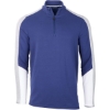 Custom Mens Perfect Quarter-Zip Pullover Navy/ Oxford Heather/ White