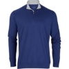 Custom Mens Alumni Quarter-Zip Pullover Navy