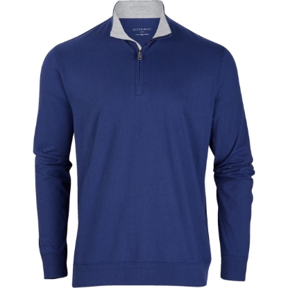 Custom Mens Alumni Quarter-Zip Pullover Navy