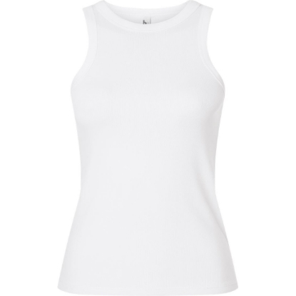 Custom Womens Baby Rib Tank White