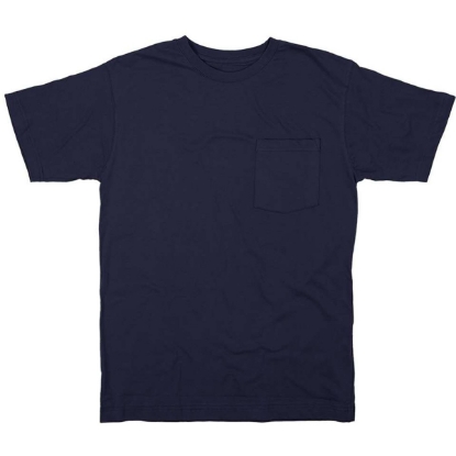 Custom Mens Heavyweight Pocket T-Shirt Navy