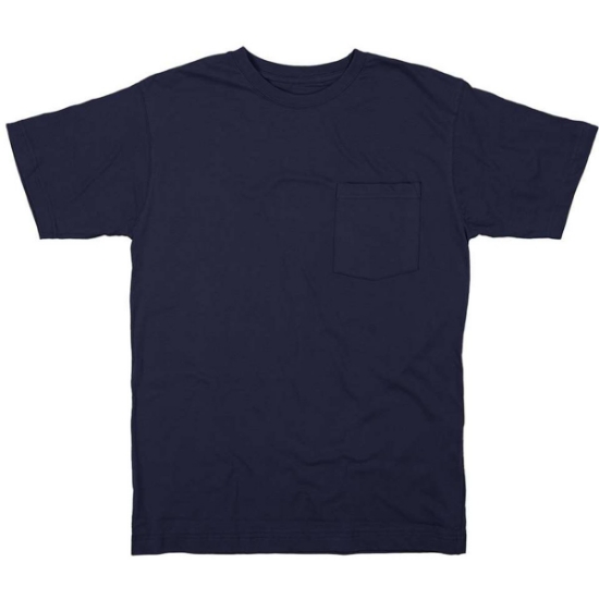Custom Mens Heavyweight Pocket T-Shirt Navy
