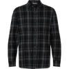 Custom Mens Flannel Button Down Shirt Black Jordan Plaid