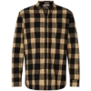 Custom Mens Flannel Button Down Shirt Dark Khaki Plaid