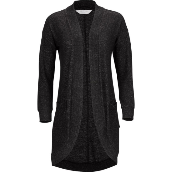 Custom Womens Cuddle Cardigan Black Heather