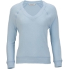 Custom Womens Cuddle V-Neck Pullover Sky Blue