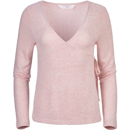 Custom Womens Cuddle Wrap Top Blush Heather