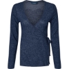 Custom Womens Cuddle Wrap Top Navy Heather