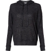 Custom Womens Cuddle Fleece Hooded Sweatshirt Black Heather