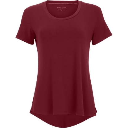 Custom Womens Bamboo Scoop Neck T-Shirt Mantra Red