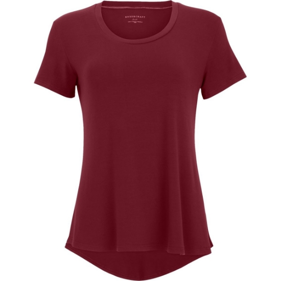 Custom Womens Bamboo Scoop Neck T-Shirt Mantra Red