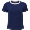 Custom Womens Contrast Stitch Baby Tee Navy