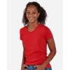 Custom Womens V-Neck T-Shirt Red