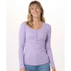 Custom Womens Harper Long Sleeve Henley Wisteria
