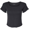 Custom Womens Baby Rib T-Shirt Black
