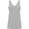 Custom Womens Bamboo V-Neck Tank Top Oxford Heather