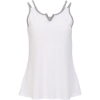 Custom Womens Split Shoulder Tank Top White/ Oxford Heather