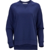 Custom Womens Harlow French Terry Crewneck Sweatshirt Navy Heather