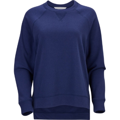 Custom Womens Harlow French Terry Crewneck Sweatshirt Navy Heather