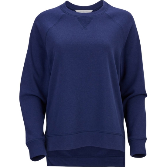 Custom Womens Harlow French Terry Crewneck Sweatshirt Navy Heather