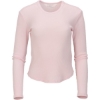 Custom Womens Waffle Knit Baby Long Sleeve T-Shirt Pink Serenity
