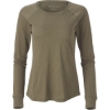 Custom Womens Solid Preppy Patch Long Sleeve T-Shirt Olive