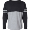 Custom Womens Pom Pom Long Sleeve Jersey T-Shirt Black/ Oxford