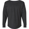 Custom Womens Pom Pom Long Sleeve Jersey T-Shirt Charcoal