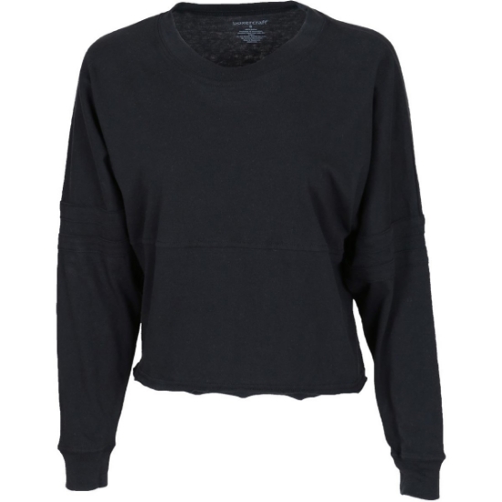 Custom Womens Crop Retro Jesery Black
