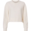 Custom Womens Ribbed Knit Cropped Boxy Crew Natural