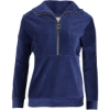 Custom Womens Manchester Corded Quarter-Zip Pullover Navy