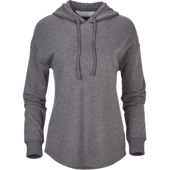 Custom Womens Dream Fleece Hooded Sweatshirt Black Heather