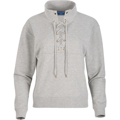 Custom Womens Lace Up Pullover Oxford Heather