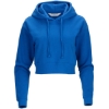 Custom Womens Cropped Fleece Hooded Sweatshirt Electric Royal