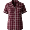 Custom Womens Boxy Flannel Shirt Varsity Maroon Oxford Plaid
